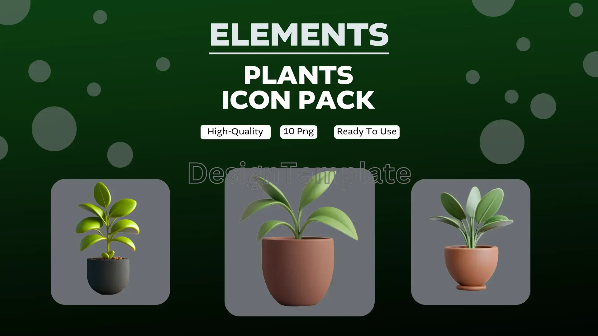 Leafy Luxuries Additional Plants Icon Pack 3D Elements